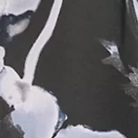 Women's Long Sleeve Printed Blouse with Buttons at Neck