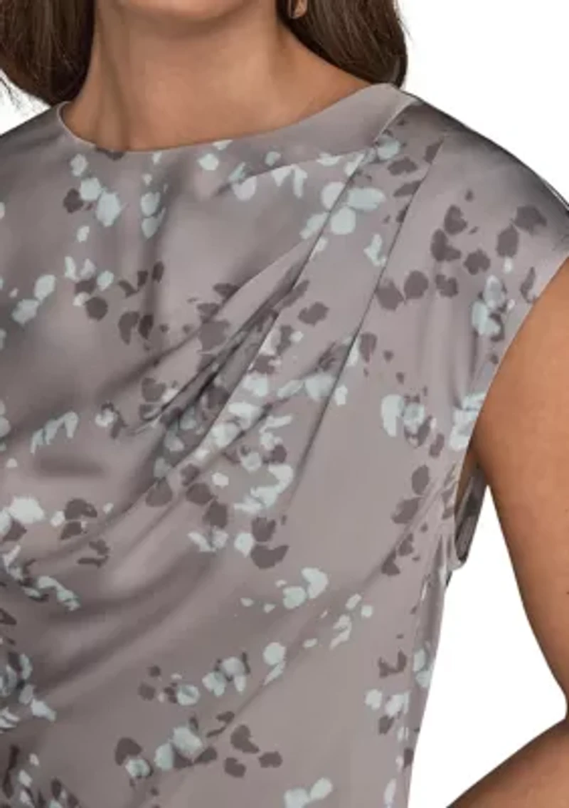 Women's Cap Sleeve Floral Midi Dress