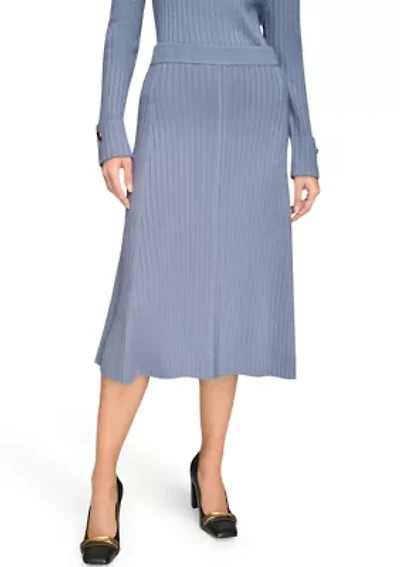 Women's Sweater Skirt with Seaming Detail