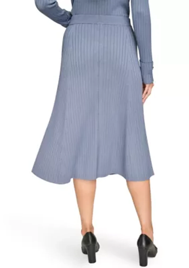 Women's Sweater Skirt with Seaming Detail