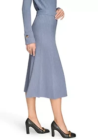 Women's Sweater Skirt with Seaming Detail