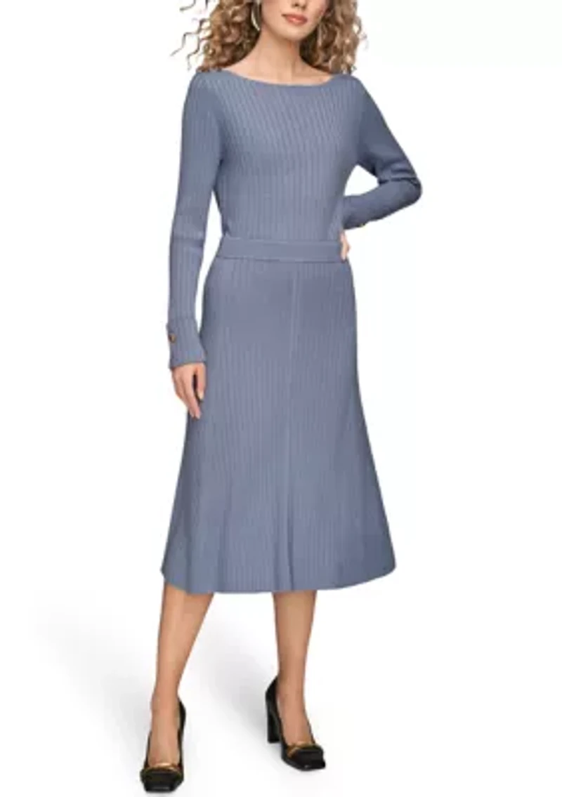 Women's Sweater Skirt with Seaming Detail