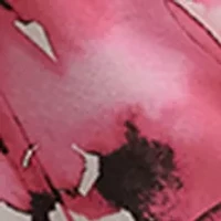 Women's Short Sleeve Cowl Neck Floral Blouse