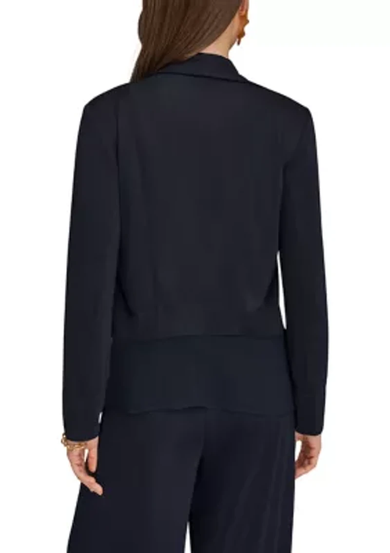 Women's Long Sleeve Drape Front Cardigan