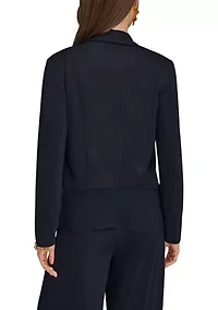 Women's Long Sleeve Drape Front Cardigan