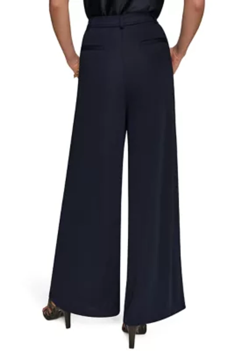 Women's Wide Leg Pleated Pants