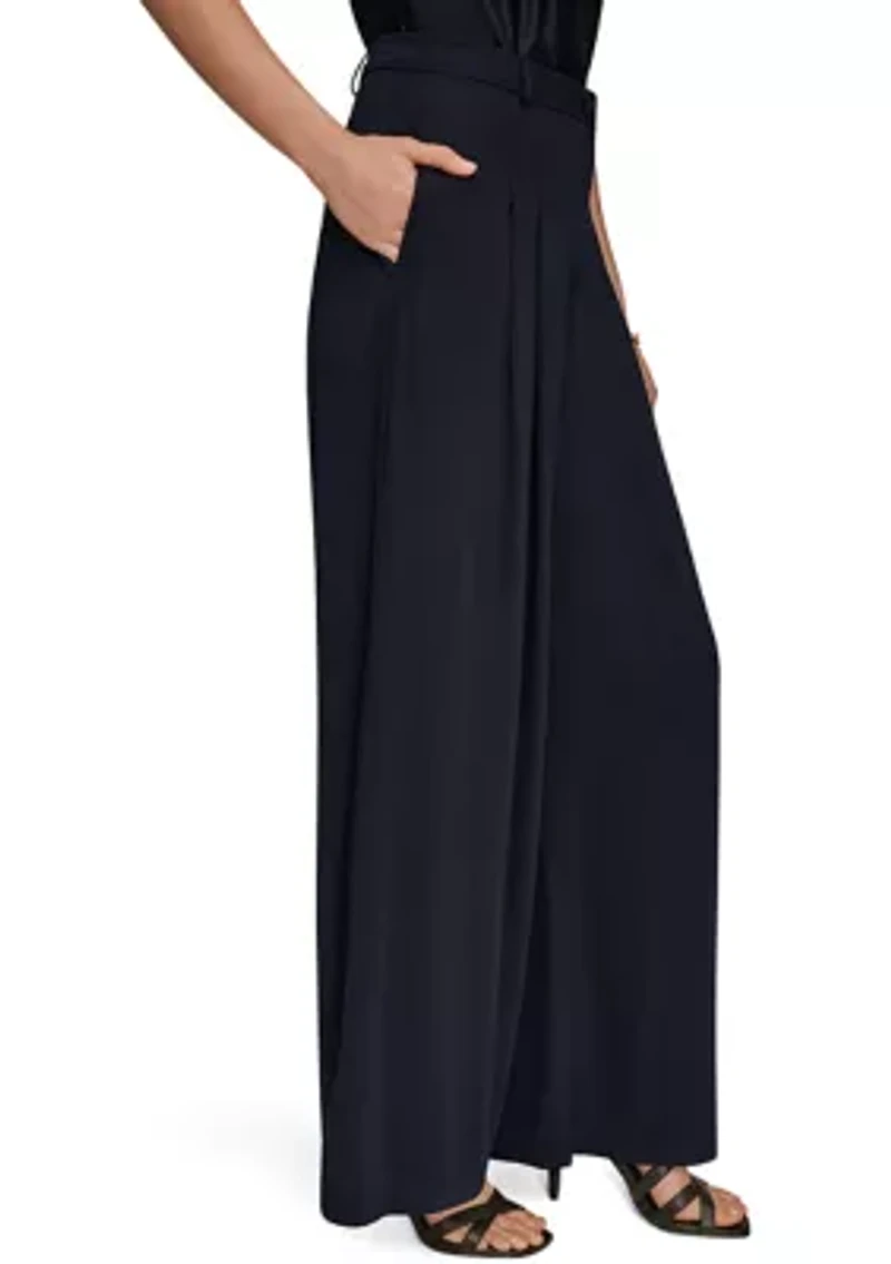 Women's Wide Leg Pleated Pants