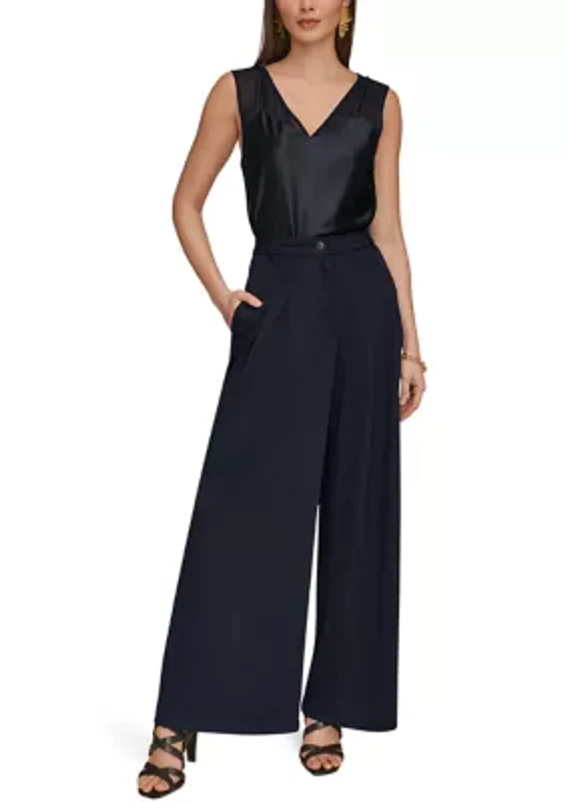 Women's Wide Leg Pleated Pants