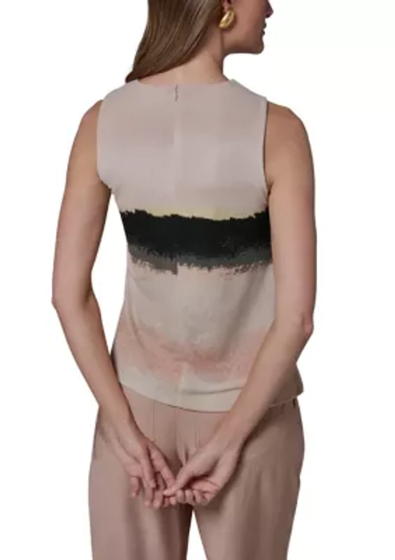 Women's Sleeveless Hardware Dip Dye Top