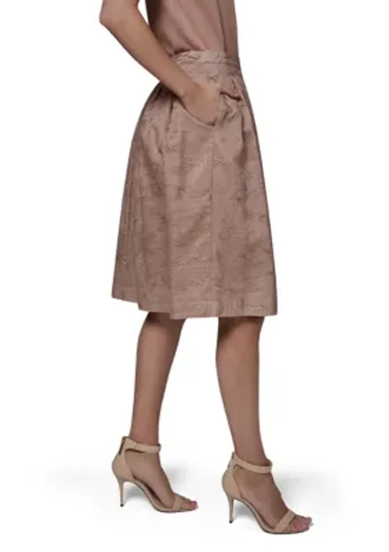 Women's Jacquard A-Line Skirt