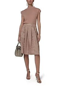 Women's Jacquard A-Line Skirt