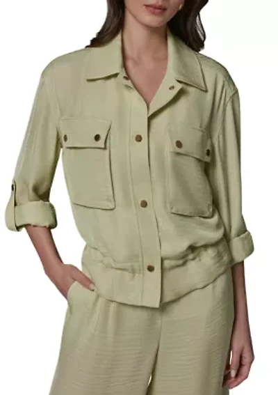 Women's Long Sleeve Utility Pocket Jacket