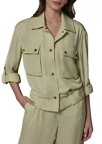 Women's Long Sleeve Utility Pocket Jacket