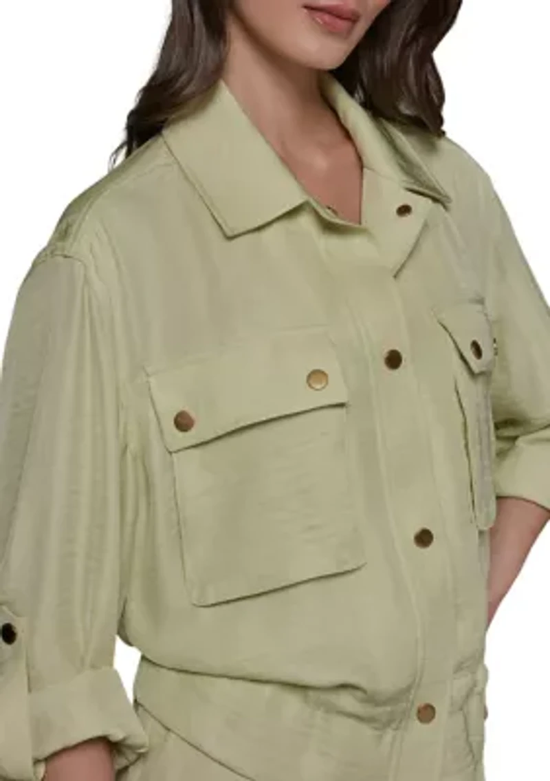 Women's Long Sleeve Utility Pocket Jacket