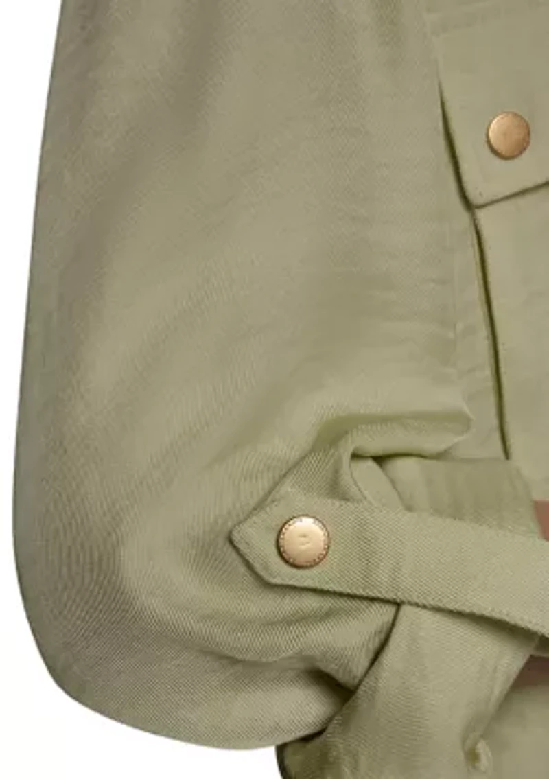 Women's Long Sleeve Utility Pocket Jacket