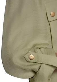 Women's Long Sleeve Utility Pocket Jacket
