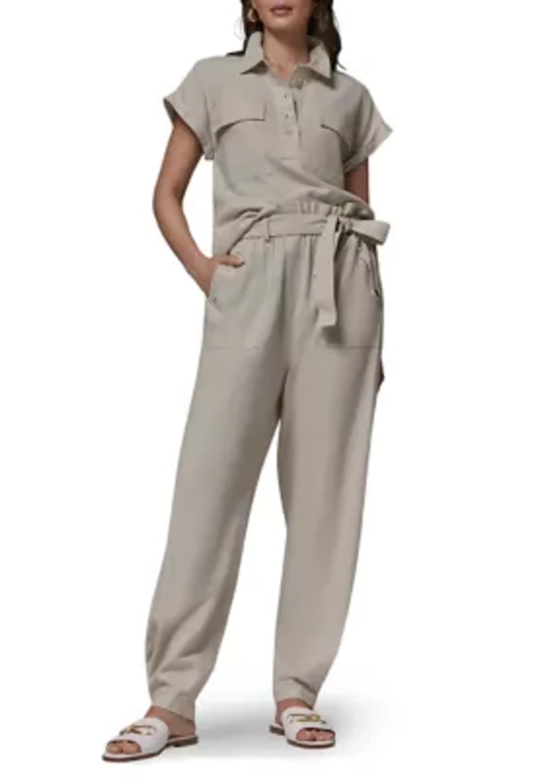 Women's Tie Waist Linen Pants