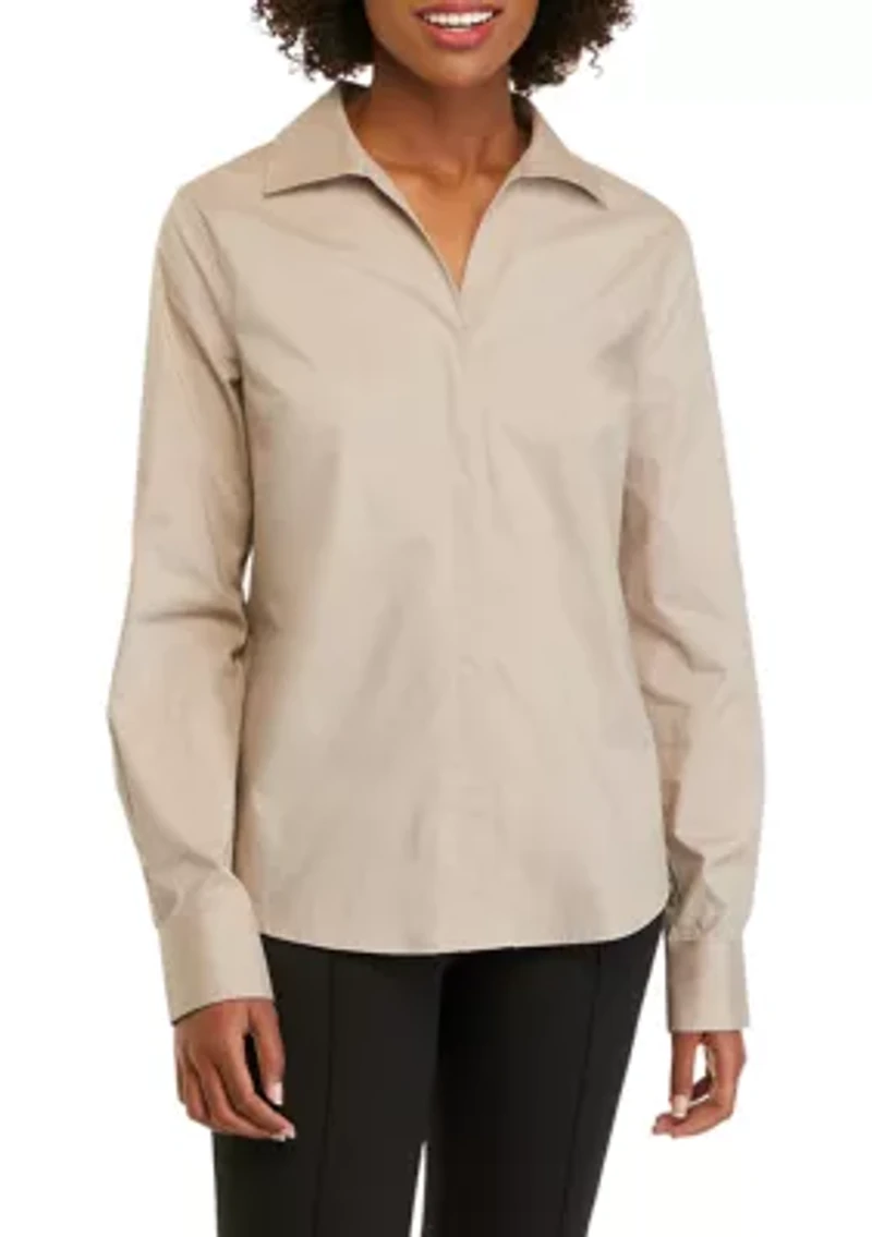 Women's Collared Button Front Shirt