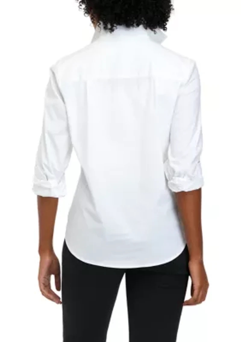Women's Collared Button Front Shirt