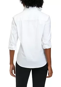 Women's Collared Button Front Shirt