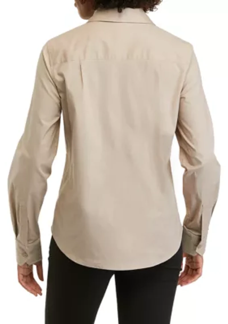 Women's Collared Button Front Shirt