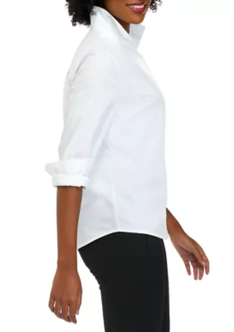 Women's Collared Button Front Shirt