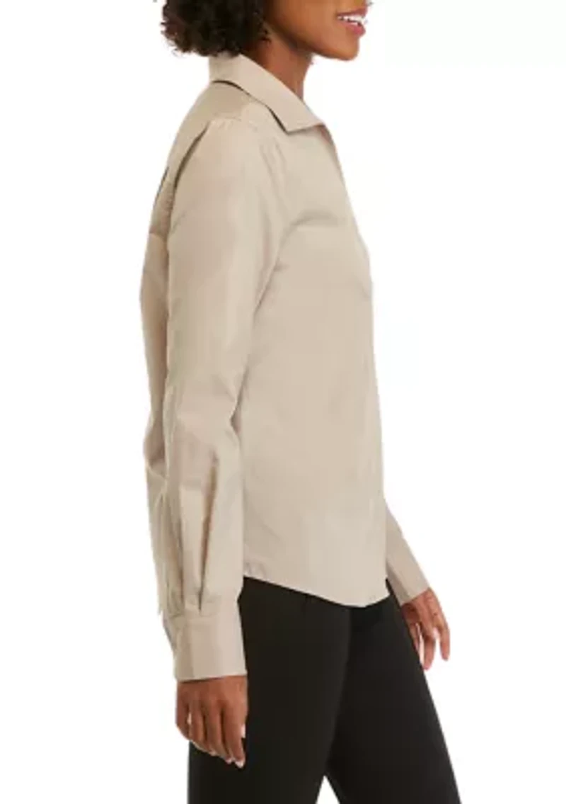 Women's Collared Button Front Shirt