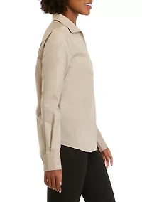 Women's Collared Button Front Shirt