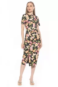 Zayd Boatneck Midi Sheath Dress