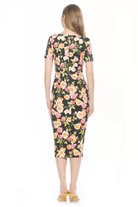 Zayd Boatneck Midi Sheath Dress