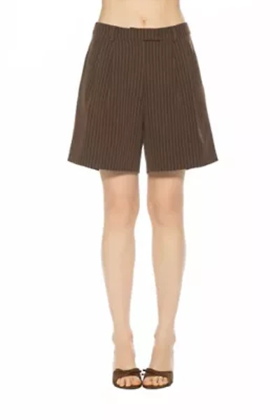 Dia Pleated Stripe Long Shorts