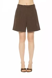 Dia Pleated Stripe Long Shorts