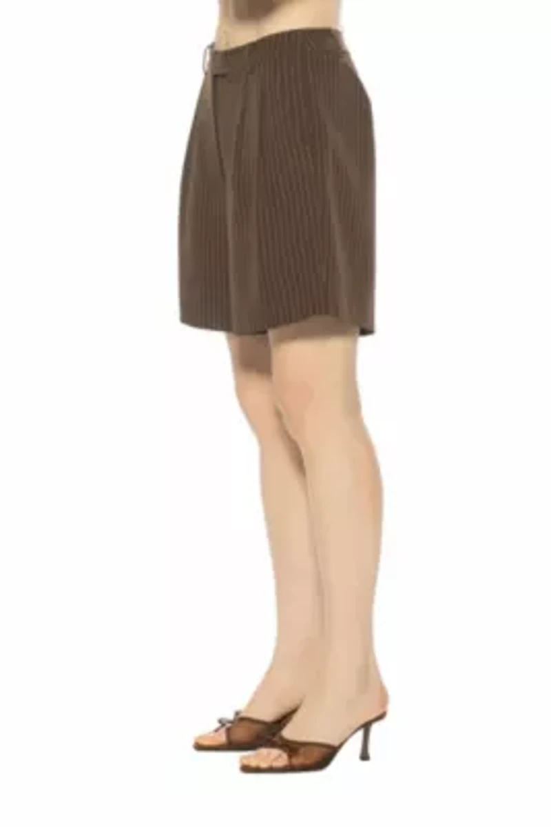 Dia Pleated Stripe Long Shorts