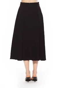 Oren Long Pleated Midi Skirt