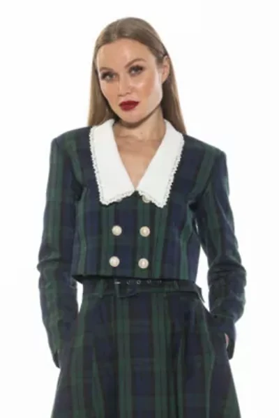 Aurelia Long Sleeve Plaid Jacket