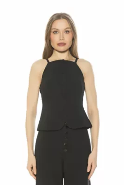 Ziv High Neck Button Down Vest Top