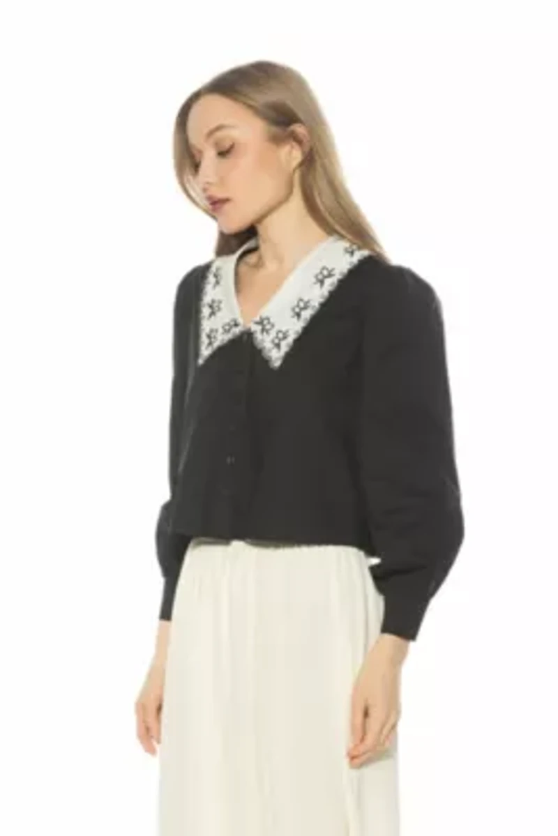 Issey Lace Collared Blouse