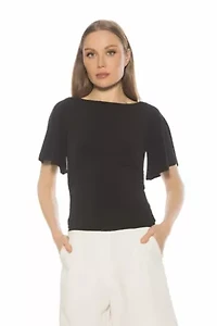 Jan Boatneck Ruched Top