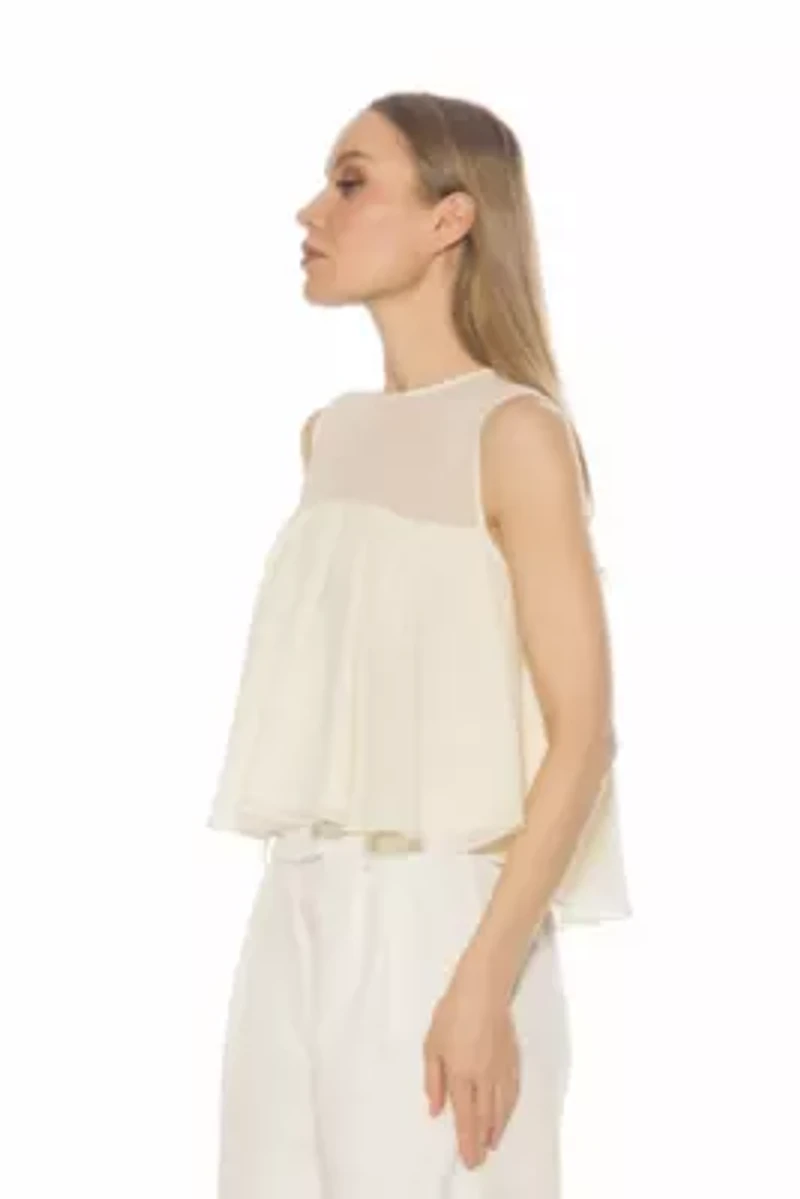 Portia Crewneck Ruffle Top