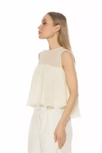 Portia Crewneck Ruffle Top