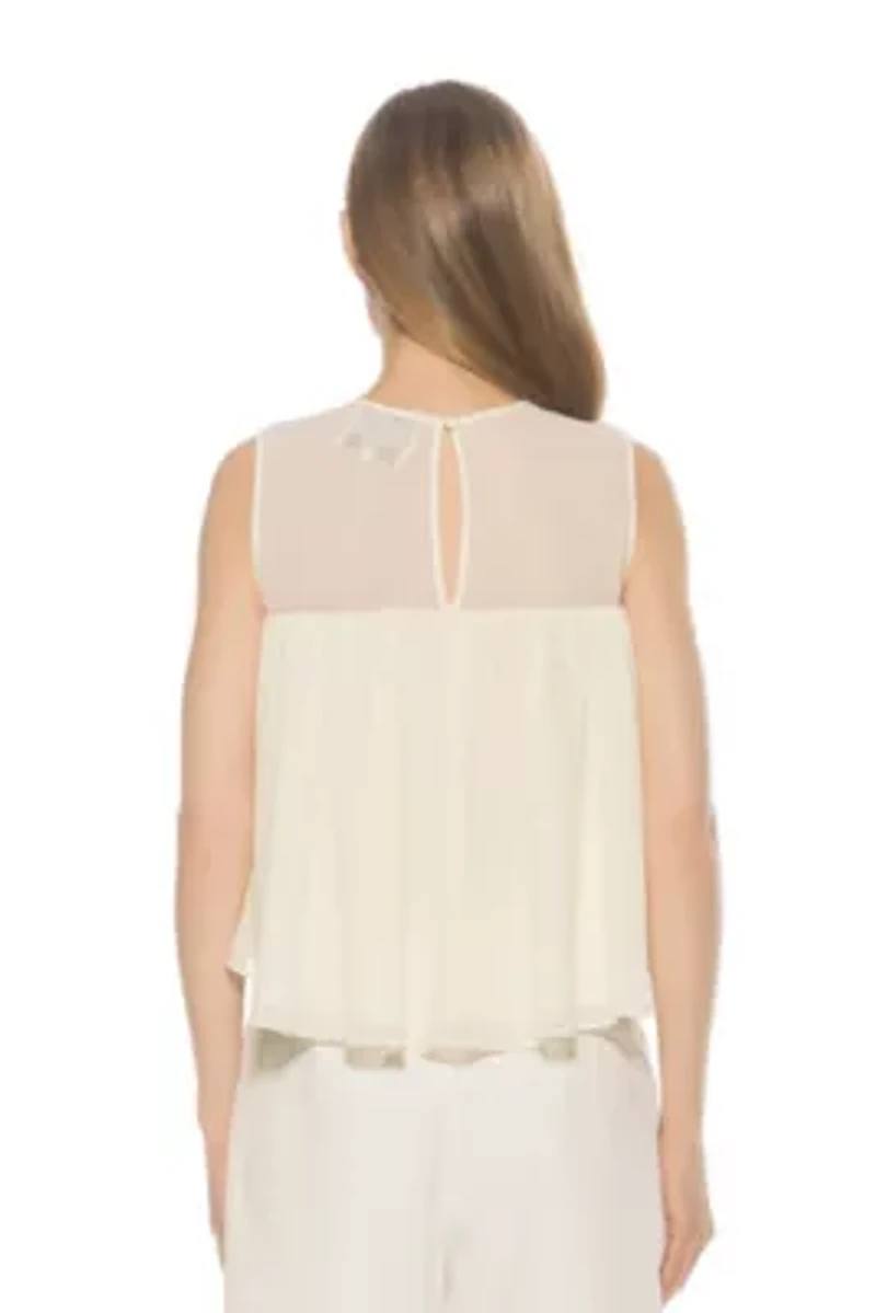 Portia Crewneck Ruffle Top