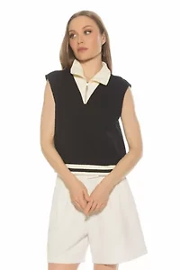 Denise Collared Vest Top