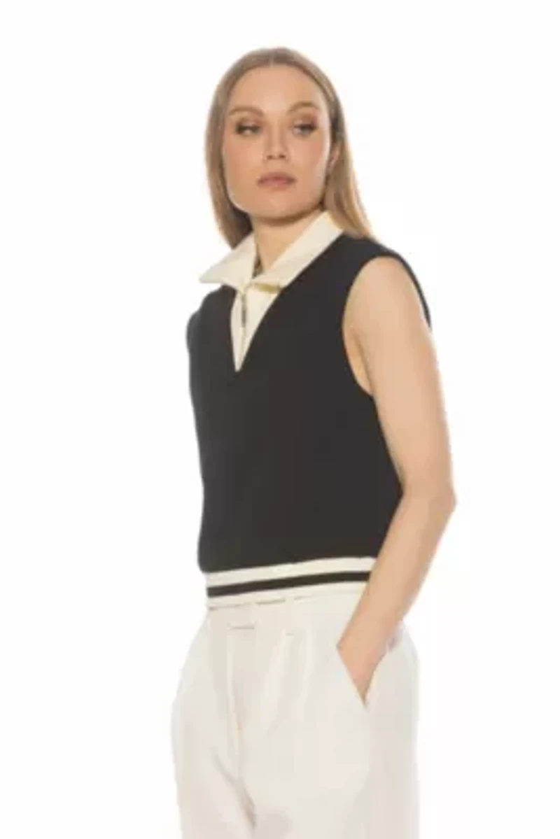 Denise Collared Vest Top