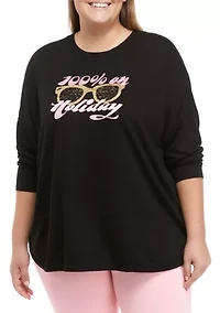 Plus Long Sleeve Graphic T-Shirt