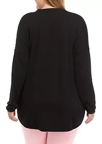 Plus Long Sleeve Graphic T-Shirt