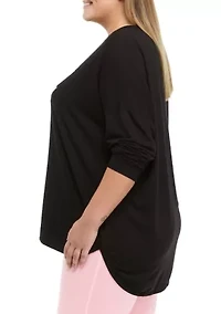 Plus Long Sleeve Graphic T-Shirt