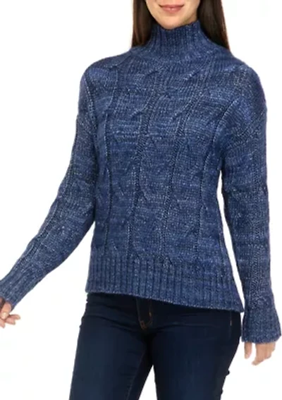 Women's Cable Turtleneck Sweater