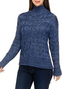 Women's Cable Turtleneck Sweater