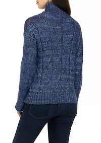 Women's Cable Turtleneck Sweater