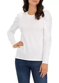 Women's Pleated Shoulder T-Shirt